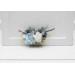 Wedding Hair Comb in Dusty Blue & White Tones