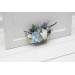 Wedding Hair Comb in Dusty Blue & White Tones