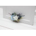 Wedding Hair Comb in Dusty Blue & White Tones