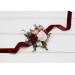 Burgundy, Dusty Rose & Blush Pink Wrist Corsage for Weddings