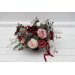 Wedding Centerpiece in Burgundy, Dusty Rose & Blush Pink