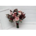 Coordinated Wedding Bouquets in Burgundy, Dusty Rose & Blush Pink