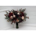 Elegant Bridal Bouquet in Purple, Burgundy & Beige