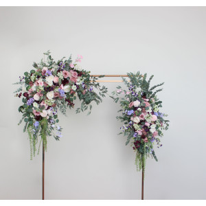  Dusty Rose, Purple, Lilac, Ivory & Blush Pink Wedding Arch Flowers 5492