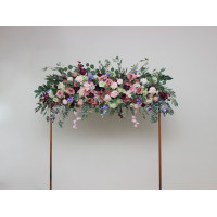 Dusty Rose, Purple, Lilac, Ivory & Blush Pink Wedding Arbor Flowers 5492