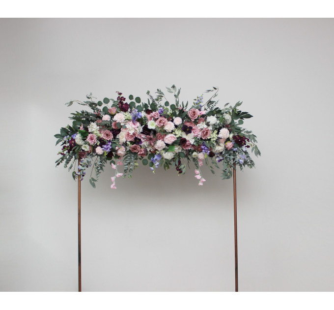 Wildflower Wedding Arbor Decor in Dusty Rose, Purple, Lilac, Ivory & Blush Pink