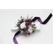Purple, Lilac & White Floral Wrist Corsage for Special Occasions