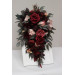 Burgundy, and Pink Wedding Bouquets – Cascading Faux Bridal Designs