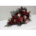 Burgundy, and Pink Wedding Bouquets – Cascading Faux Bridal Designs