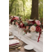 Wedding Centerpiece in Burgundy, Dusty Rose & Blush Pink