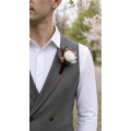 Wedding Boutonnieres in Burgundy, Dusty Rose & Blush Pink Tones