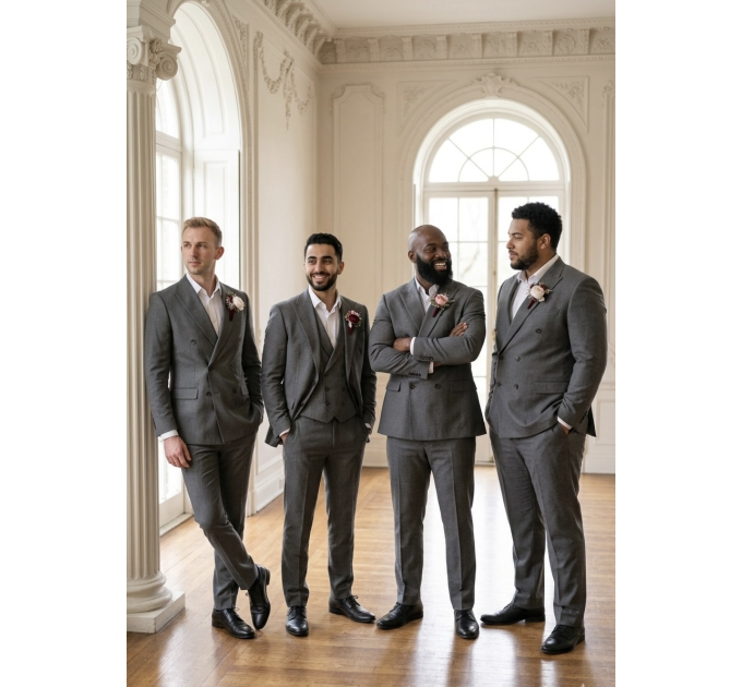 Wedding Boutonnieres in Burgundy, Dusty Rose & Blush Pink Tones