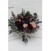 Moody Cascading Wedding Bouquet in Purple, Burgundy & Beige
