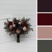 Elegant Bridal Bouquet in Purple, Burgundy & Beige
