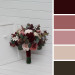 Coordinated Wedding Bouquets in Burgundy, Dusty Rose & Blush Pink