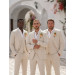 Groom & Groomsmen Flowers in Peach, Yellow, White & Dusty Olive
