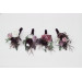 Wedding Boutonnieres in Purple, Lilac & White Floral Tones