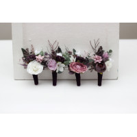  Purple, Lilac & White Boutonnieres. Flower accessories. 5430