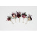 Bridal Hair Pins in Mauve, Purple & Beige