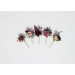 Bridal Hair Pins in Mauve, Purple & Beige