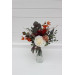 Simple Wedding Table Flowers in Burgundy, Rust, Ivory & Cinnamon