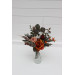 Simple Wedding Table Flowers in Burgundy, Rust, Ivory & Cinnamon