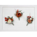 Wedding Boutonnieres in Burnt Orange, Ivory & Sage Green Tones