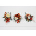 Wedding Boutonnieres in Burnt Orange, Ivory & Sage Green Tones