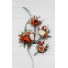 Floral Wrist Corsage in Burnt Orange, Ivory & Sage Green