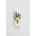 Groom & Groomsmen Flowers in Peach, Yellow & Soft Olive Green
