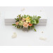 Bridal Floral Hair Clips in Peach, Yellow & Soft Olive Green