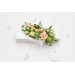 Bridal Floral Hair Clips in Peach, Yellow & Soft Olive Green