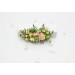 Bridal Floral Hair Clips in Peach, Yellow & Soft Olive Green