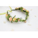 Fairy Floral Crown in Peach, Yellow & Soft Olive Green