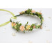 Fairy Floral Crown in Peach, Yellow & Soft Olive Green
