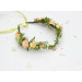 Fairy Floral Crown in Peach, Yellow & Soft Olive Green