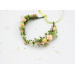 Fairy Floral Crown in Peach, Yellow & Soft Olive Green