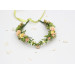 Fairy Floral Crown in Peach, Yellow & Soft Olive Green