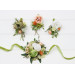 Groom & Groomsmen Flowers in Peach, Yellow, White & Dusty Olive