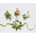 Floral Wrist Corsage in Peach, Yellow, White & Dusty Olive