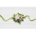 Floral Wrist Corsage in Peach, Yellow, White & Dusty Olive