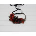 Bridal & Flower Girl Crown in Rust, Burgundy & Cinnamon