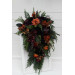 Moody Gothic Bridal & Bridesmaid Bouquets with Ferns