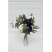 Wedding Table Flowers in Navy Blue, Burgundy, Ivory & Gold