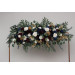 Elegant Ceremony Arch Flowers in Navy Blue, Burgundy, Ivory & Gold