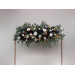 Elegant Ceremony Arch Flowers in Navy Blue, Burgundy, Ivory & Gold