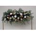 Elegant Ceremony Arch Flowers in Navy Blue, Burgundy, Ivory & Gold