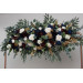 Elegant Ceremony Arch Flowers in Navy Blue, Burgundy, Ivory & Gold