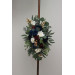 Elegant Ceremony Arch Flowers in Navy Blue, Burgundy, Ivory & Gold
