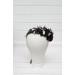 Moody Bridal Flower Crown in Deep Purple, Black, Ivory & Green